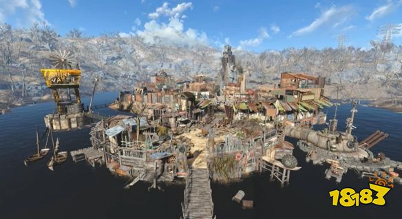 捡垃圾盖房子！《辐射4》玩家建造了一座垃圾镇，居然还有商店和NPC！