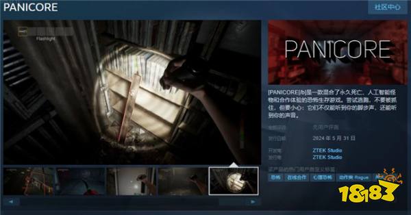 尝试逃跑，不要被抓住！恐怖生存游戏《PANICORE》5月31日发售