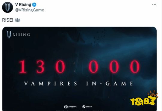 特别好评！《夜族崛起》同时在线玩家破13万！