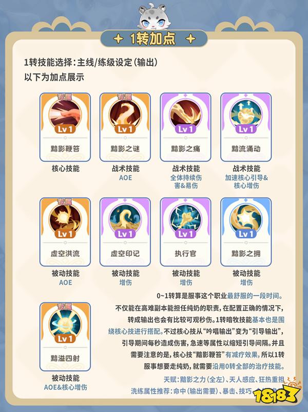 出发吧麦芬服事1转技能选择 服事1转养成攻略大全
