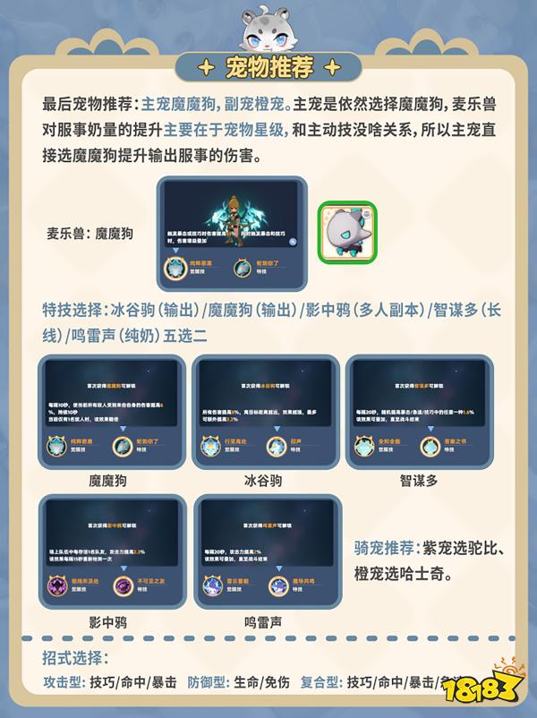 出发吧麦芬服事宠物怎么培养 服事宠物养成攻略大全