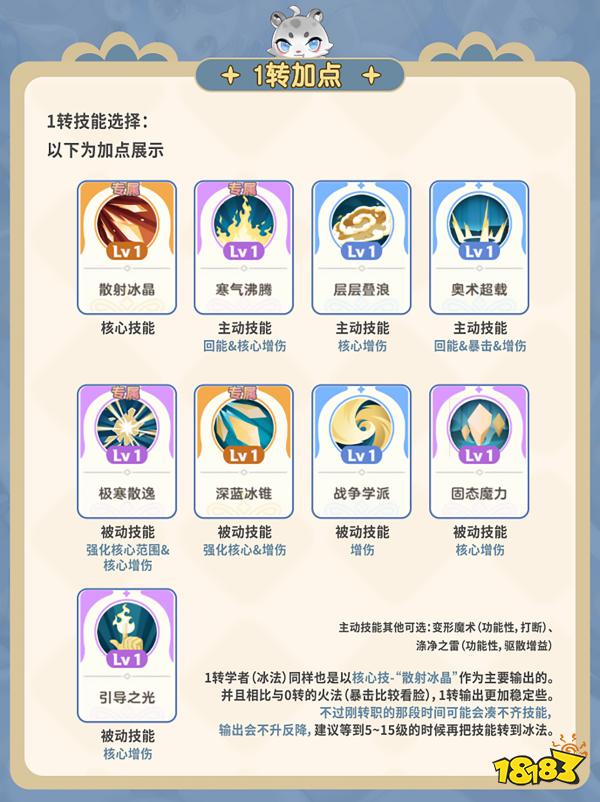 出发吧麦芬学者1转技能加点选择 学者1转养成攻略