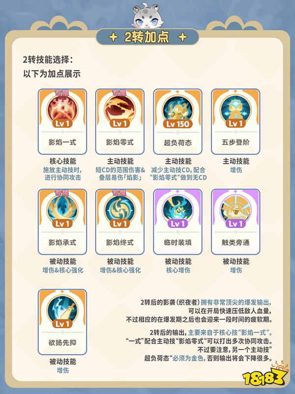 出发吧麦芬影袭2转技能加点选择 影袭2转养成攻略