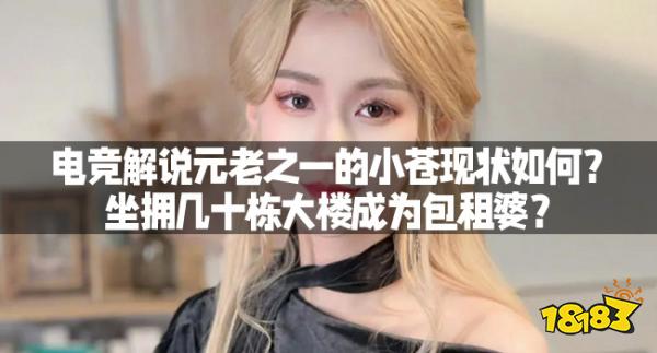 电竞解说元老之一的小苍现状如何?坐拥几十栋大楼成为包租婆?