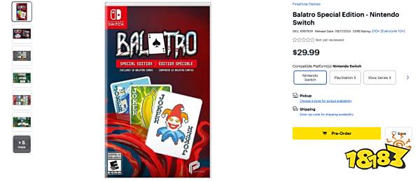 超高好评rouge游戏《小丑牌》主机实体版开抢！还送10张卡牌，手慢无！