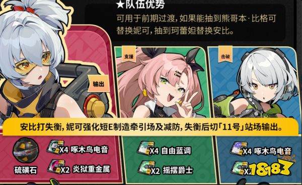 絕區(qū)零11號(hào)陣容怎么搭配 11號(hào)最強(qiáng)陣容配隊(duì)攻略