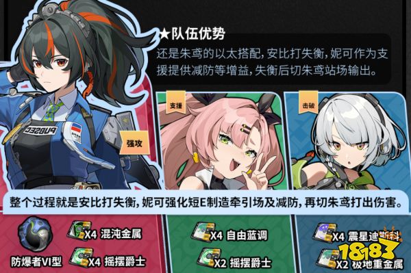 絕區零朱鳶陣容怎么配隊 朱鳶隊伍搭配推薦