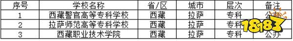 2024年西藏公办专科学校有哪些推荐 西藏公办专科学校介绍