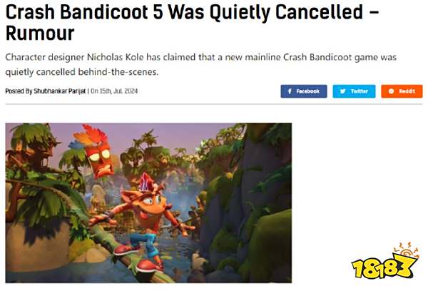 太遗憾了！爆料称《古惑狼5》已取消开发，玩家集体心碎！