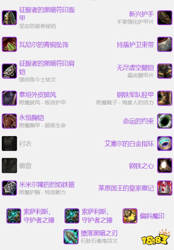 魔兽世界wlkP2血DK毕业装是什么 wlkP2阶段血DK毕业装介绍