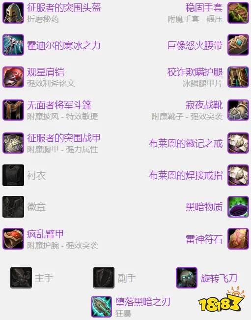 魔獸世界wlkP2階段武器戰畢業裝是什么 wlkP2階段武器戰畢業裝介紹