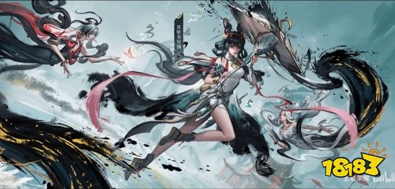 《王者荣耀》公孙离新皮肤演示 水墨画风的清丽少女