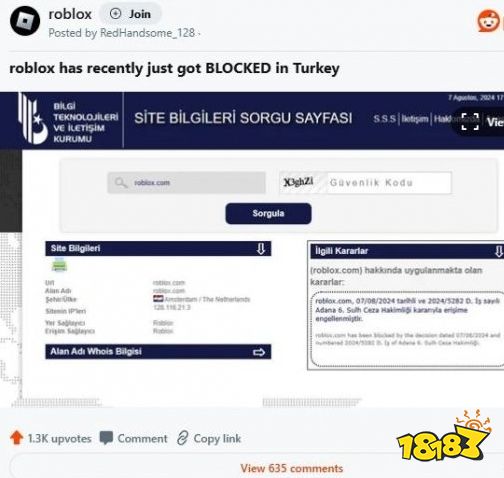 因疑似存在诱导儿童的内容 Roblox已被土耳其禁止访问(图2)