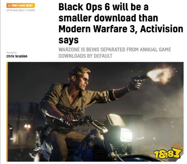 你也知道大啊？动视称《使命召唤：黑色行动6》安装容量将小于《现代战争3》