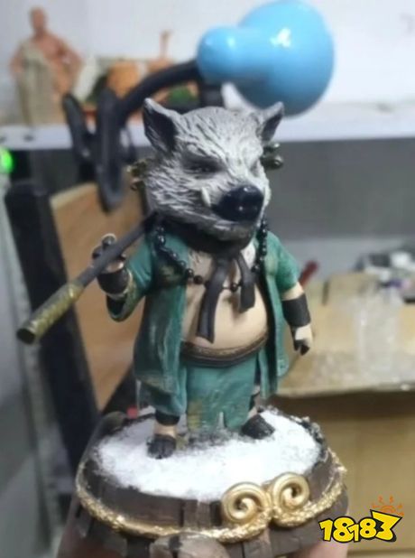 321，上链接！玩家自制《黑神话：悟空》八戒手办，手持钉耙矮萌可爱！