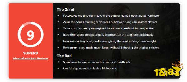 《寂静岭2 重制版》媒体评分解禁：超出预期，重温经典