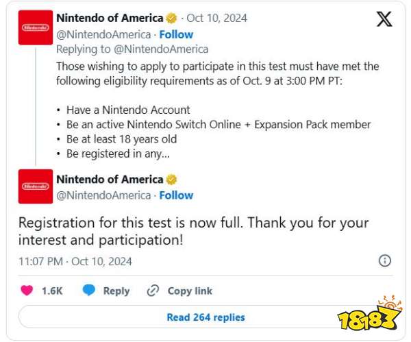 Switch Online新功能测试火爆：一分钟内注册满员，实力惊人！