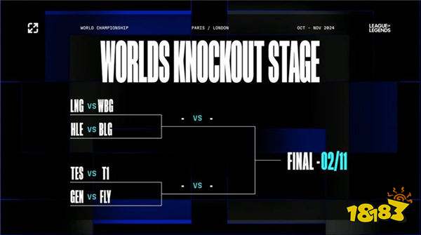 S14世界赛八强对阵赛程出炉：LNG内战WBG HLEvsBLG TES再对T1！