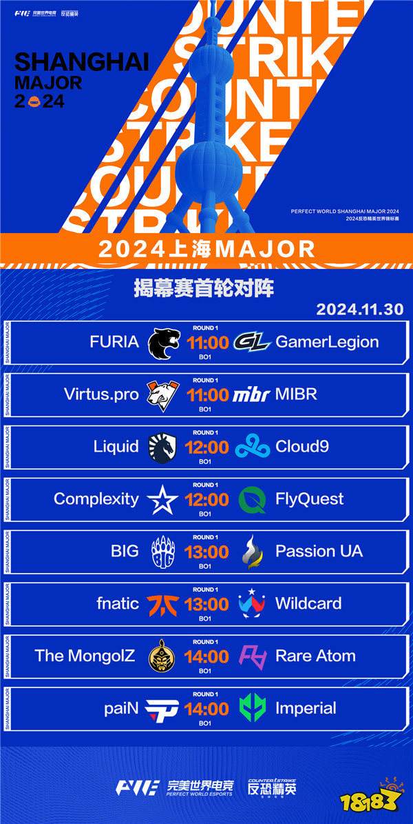 上海Major 24强战队出炉，8支传奇组战队已敲定！