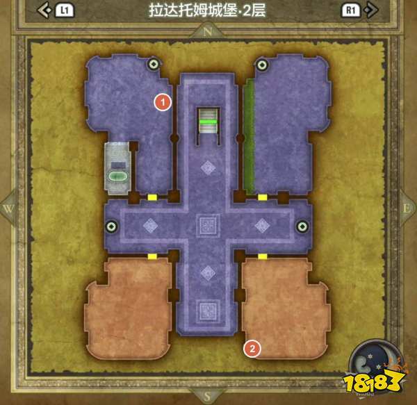 勇者斗恶龙3重制版拉达托姆城堡 拉达托姆城堡宝箱小徽章收集