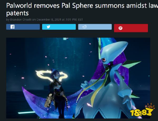 开始整改了？《幻兽帕鲁》移除扔球召唤帕鲁的机制