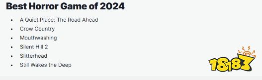 实至名归！IGN公布年度最佳恐怖游戏：《寂静岭2：重制版》拔得头筹！