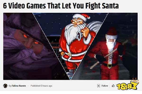 这么过圣诞？外媒盘点6款能打圣诞老人的游戏