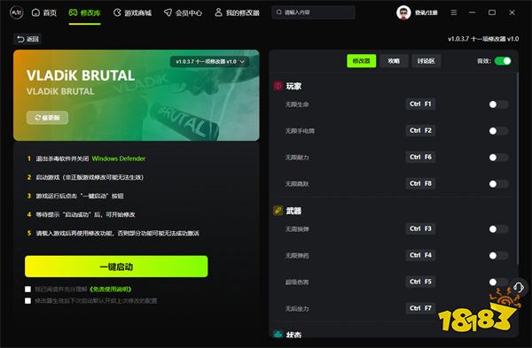 VLADiK BRUTAL风灵月影修改器_VLADiK BRUTAL十一项修改器安装v1.0.3.7