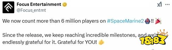 热度不减！《战锤40K：星际战士》玩家数突破600万人，官方发文致谢