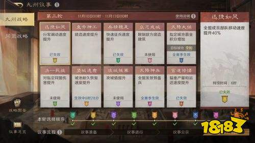 三国谋定天下九州议事玩法介绍