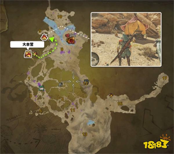 怪物猎人荒野天堑沙原营地位置汇总 天堑沙原营地路线分享