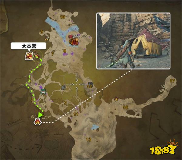 怪物猎人荒野天堑沙原营地位置汇总 天堑沙原营地路线分享