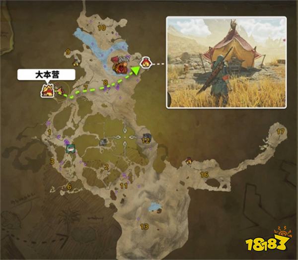 怪物猎人荒野天堑沙原营地位置汇总 天堑沙原营地路线分享