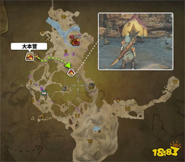 怪物猎人荒野天堑沙原营地位置汇总 天堑沙原营地路线分享