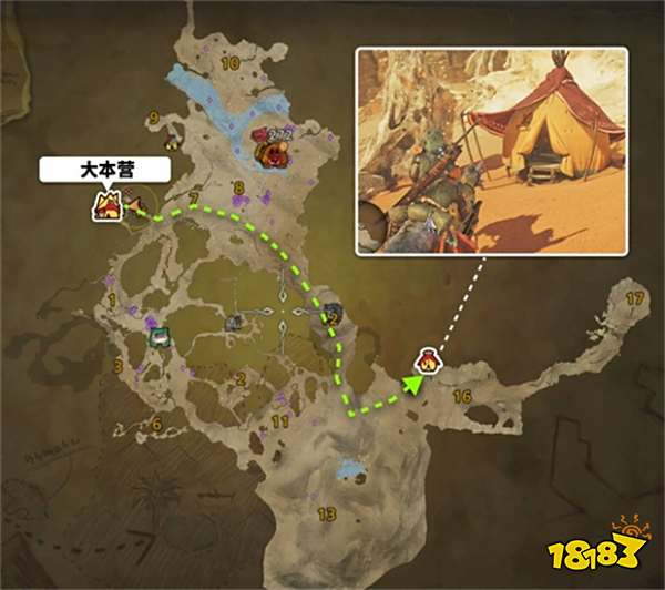 怪物猎人荒野天堑沙原营地位置汇总 天堑沙原营地路线分享