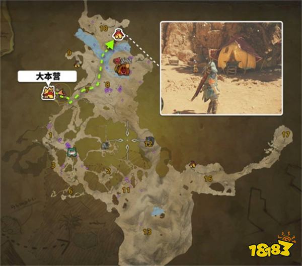 怪物猎人荒野天堑沙原营地位置汇总 天堑沙原营地路线分享