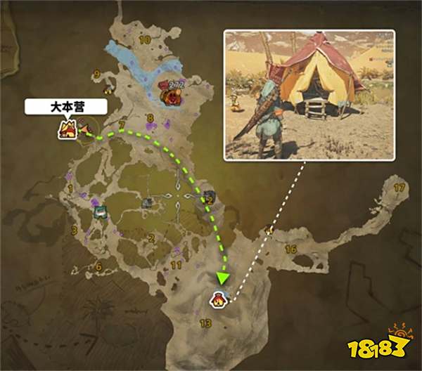 怪物猎人荒野天堑沙原营地位置汇总 天堑沙原营地路线分享