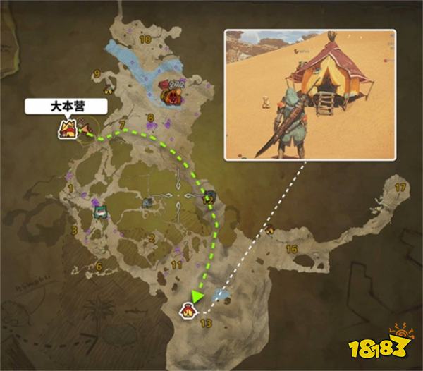 怪物猎人荒野天堑沙原营地位置汇总 天堑沙原营地路线分享