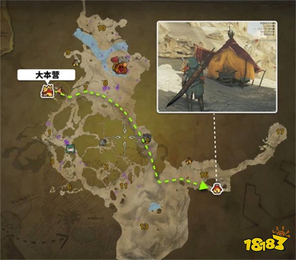 怪物猎人荒野天堑沙原营地位置汇总 天堑沙原营地路线分享