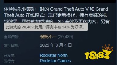 非常失望!《三男一狗》增强版系列Steam评价最差,网友怒斥R星!