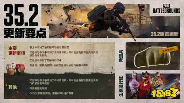 隐匿锋芒，奇袭制胜 《PUBG》35.2版本更新