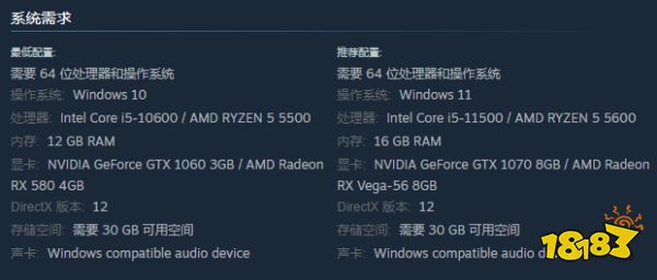 《艾尔登法环 黑夜君临》PC配置公布！最低GTX 1060