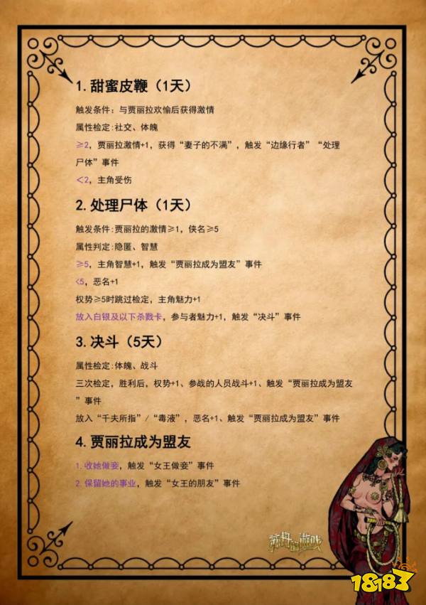 蘇丹的游戲賈麗拉事件攻略分享 蘇丹的游戲賈麗拉事件怎么選