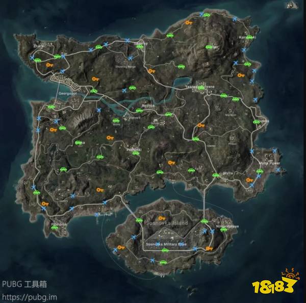 絕地求生地圖刷車及密室點(diǎn)位分享 PUBG地圖密室及車輛刷新點(diǎn)位一覽