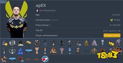 apEX成为CS历史夺冠最多选手!