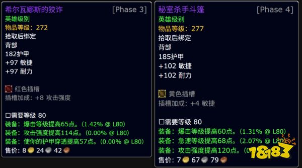 魔獸世界破甲職業(yè)BIS配裝改變，272破甲披風(fēng)跌落神壇！