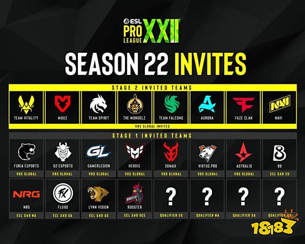 EPL S22参赛战队公布!世界前15强队悉数出战