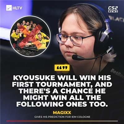 magixx预测kyousuke将夺科隆站冠军!日本新星被寄予厚望