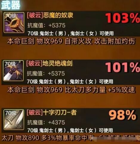 五、远程物理输出职业武器选择