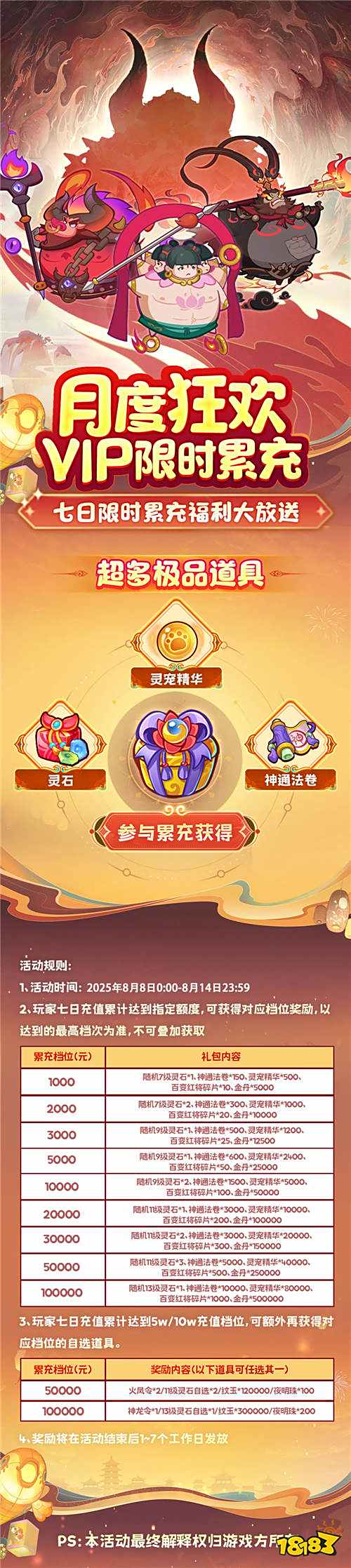 《西游除妖》七日限時(shí)累充（線下申請）